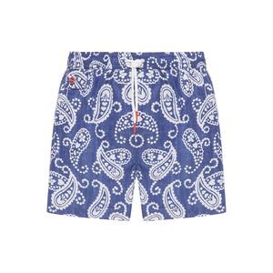 Kiton Men Swimsuit In Technical Fabric With All-Over Graphics